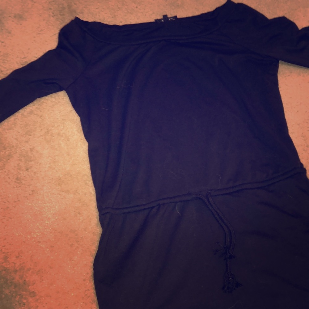 Black off the shoulder jumpsuit